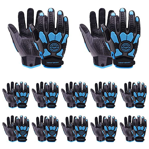 Handlandy 12 paires de gants robustes TPR protecteur impact travail H695