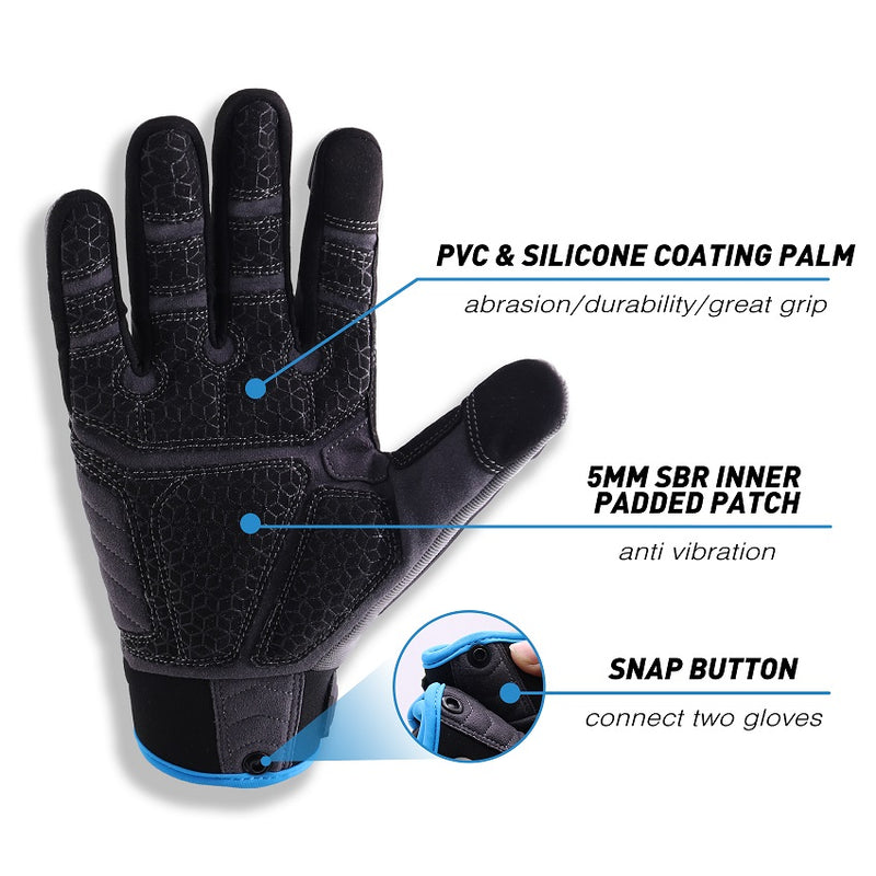 Handlandy Mechanics Gloves Cut Resistant Utility Work TouchScreen H695