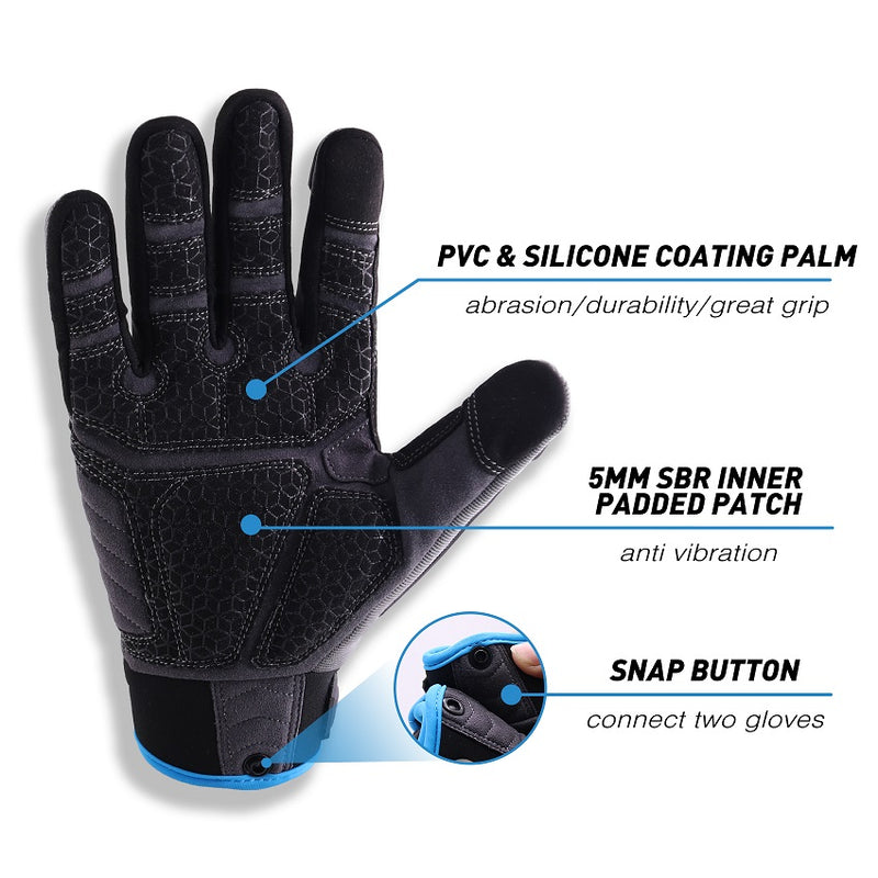 Handlandy Heavy Duty Gloves TPR Protector Impact Work H695 (12 Pairs)