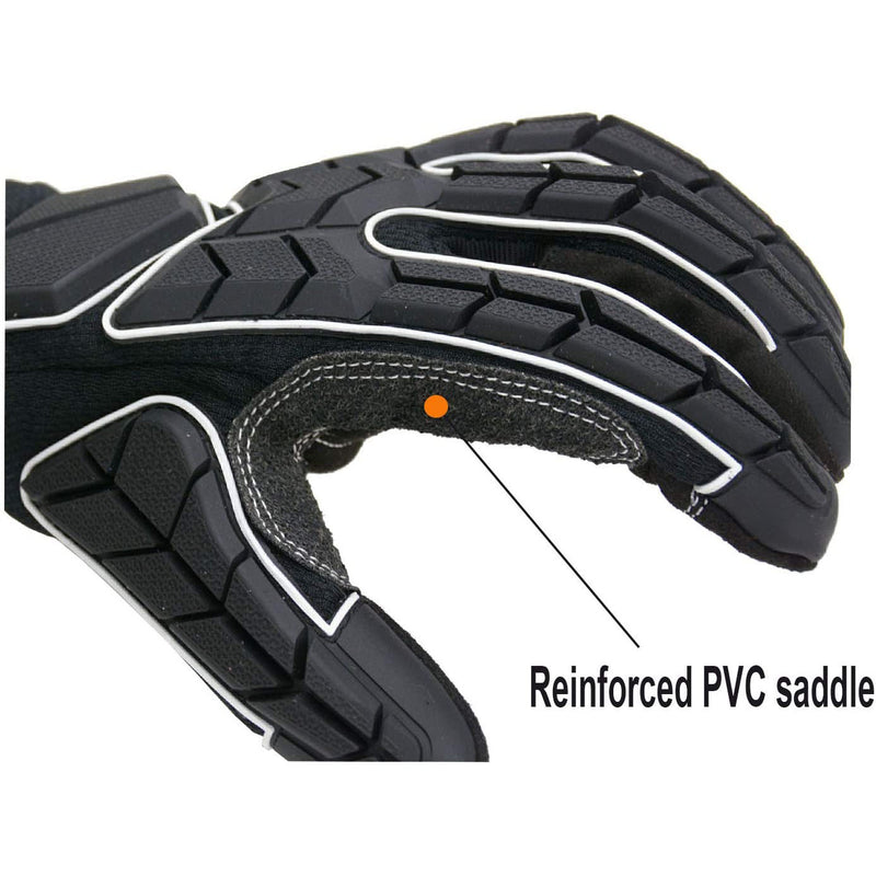 Handlandy Wholesale Men Work Glove Anti Vibration SBR Safety Impact Reducing H635 (36/72/120 Pairs)