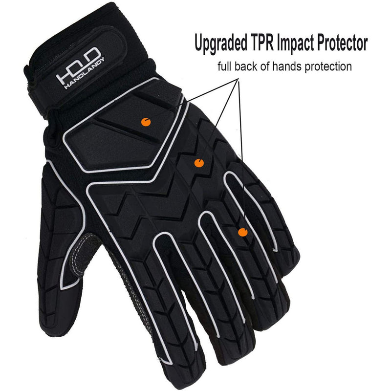 Handlandy hommes gants de travail Anti-vibration Impact paume rembourrée H652