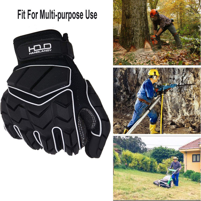 Handlandy hommes gants de travail Anti-vibration Impact paume rembourrée H652