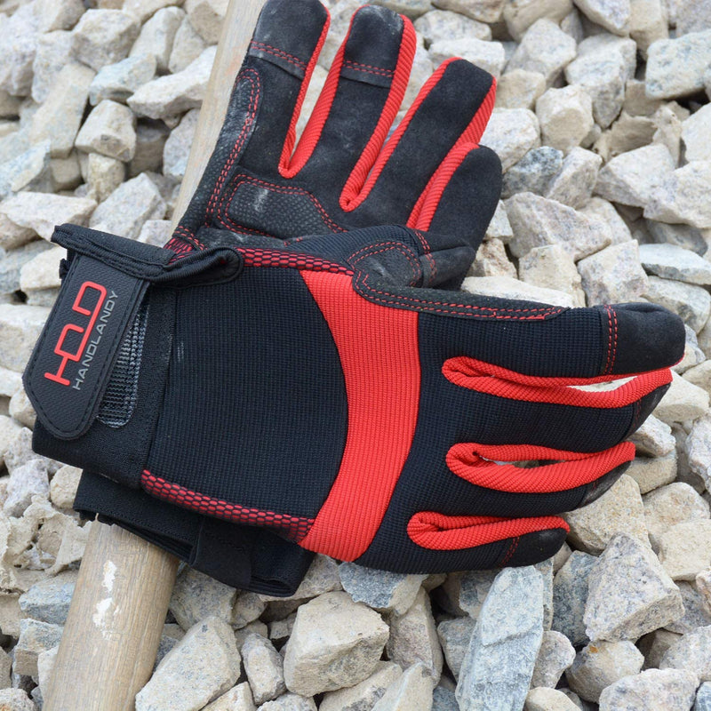 Gants de travail Handlandy pour hommes, réfléchissants, anti-vibrations, respirants, 5805