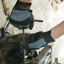 HLDD HANDLANDY Gloves For Protection Against Accidents,Grey Safety Work Gloves Anti Vibration 5805GR