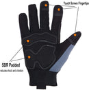 Handandy Herren-Arbeitshandschuhe, reflektierend, Anti-Vibration, atmungsaktiv, 5805