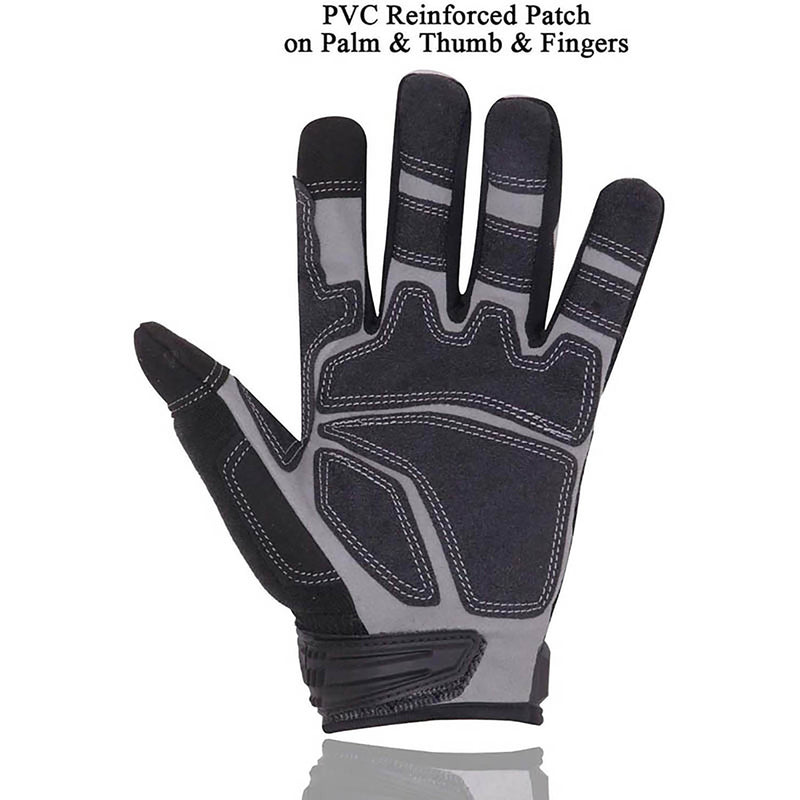 Handlandy Men Mechanics Touchscreen Gloves TPR Impact Reducing 6081