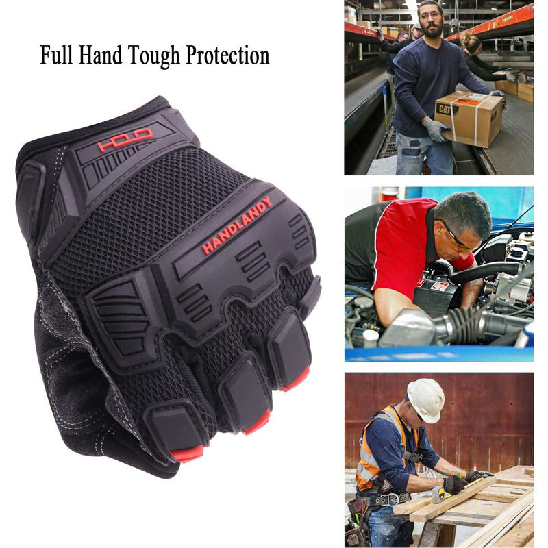 Handandy Men Mechanics Touchscreen-Handschuhe TPR Impact Reducing 6081