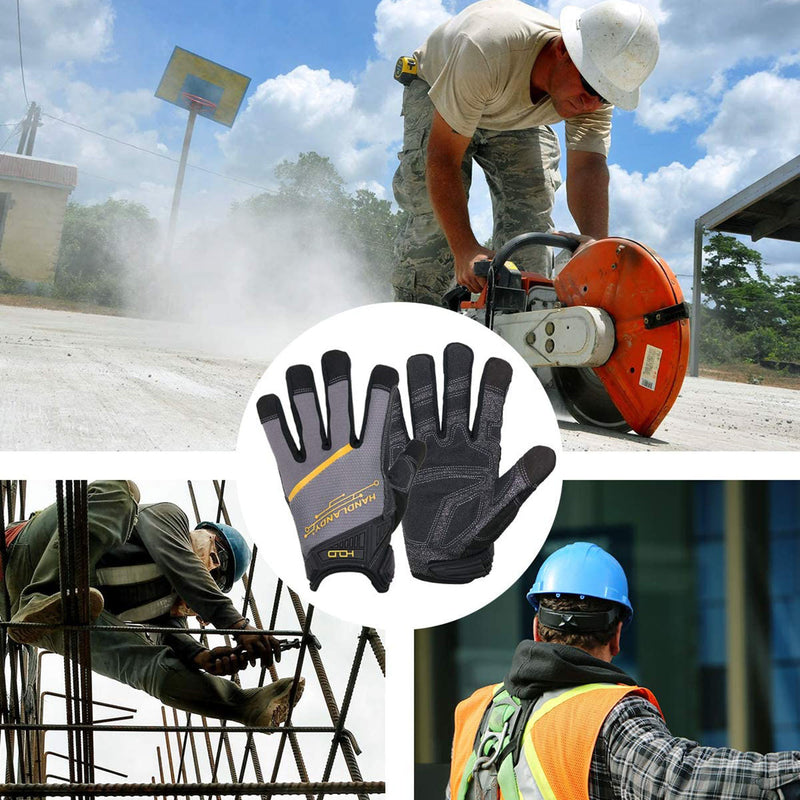 Handlandy Mens Outdoor Work Gloves Cut Resistant ANSI LEVEL 5 6077
