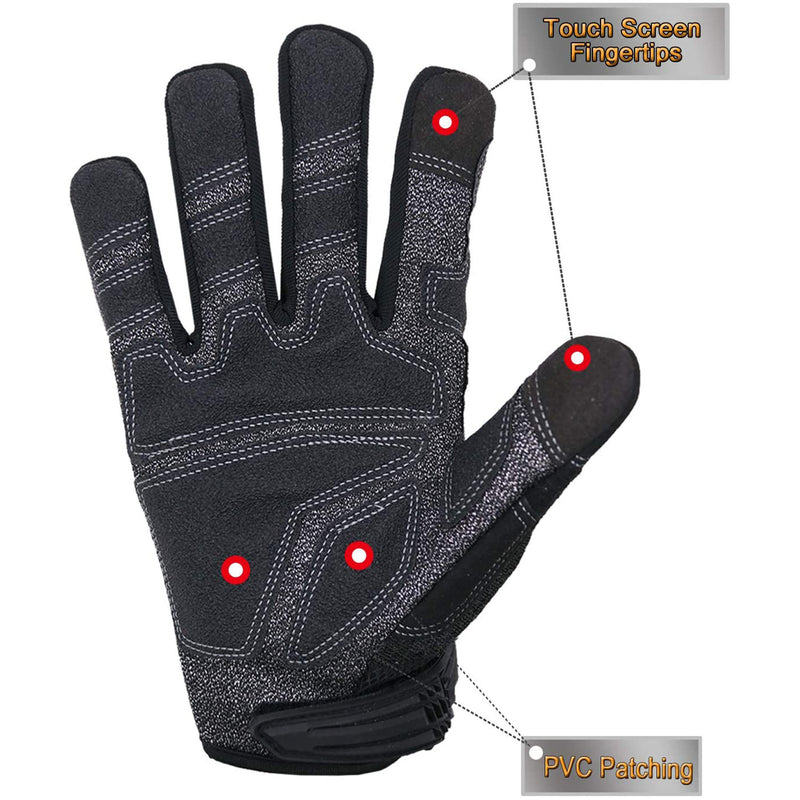 Handandy Anti-Rutsch-Mechaniker-Handschuhe, Handfläche aus Kunstleder, 6082