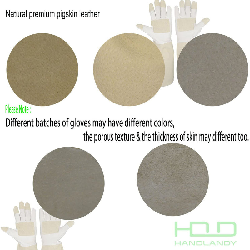 HANDLANDY Pruning Gloves Long for Men &amp; Women, Pigskin Leather Rose Gardening Gloves- Breathable &amp; Durability Gauntlet Gloves1601/5067/5156