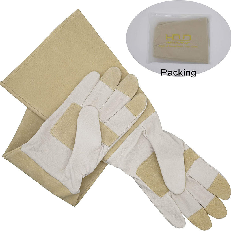HANDLANDY Pruning Gloves Long for Men &amp; Women, Pigskin Leather Rose Gardening Gloves- Breathable &amp; Durability Gauntlet Gloves1601/5067/5156