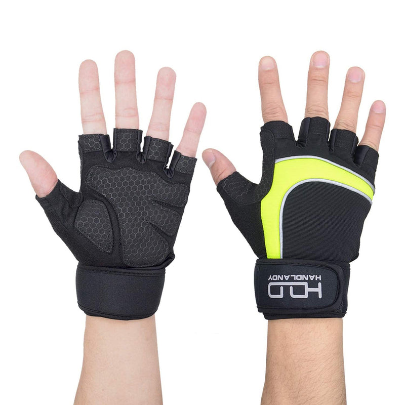 Handlandy Women Men Weight Training Gloves Wrist WorkoutGym S662