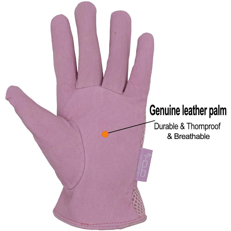 Handlandy Womens Garden Gloves Premium Pigskin Leather Breathable 51234