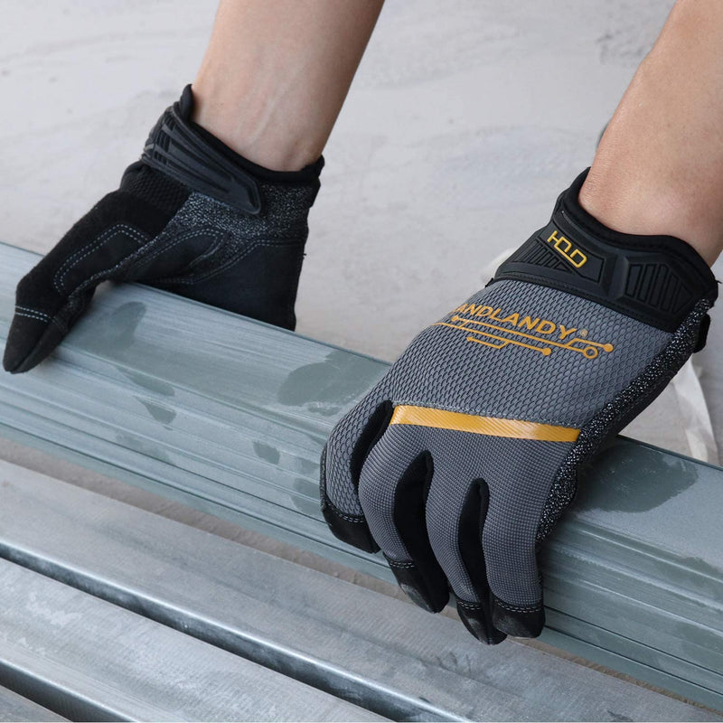 level hand handschuhe Handlandy Mens Outdoor Work Gloves Cut Resistant ANSI LEVEL 5 6077