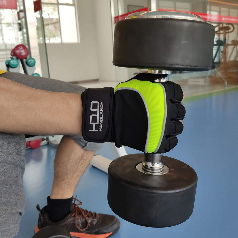 Handlandy femmes hommes gants de musculation poignet entraînement Gym S662