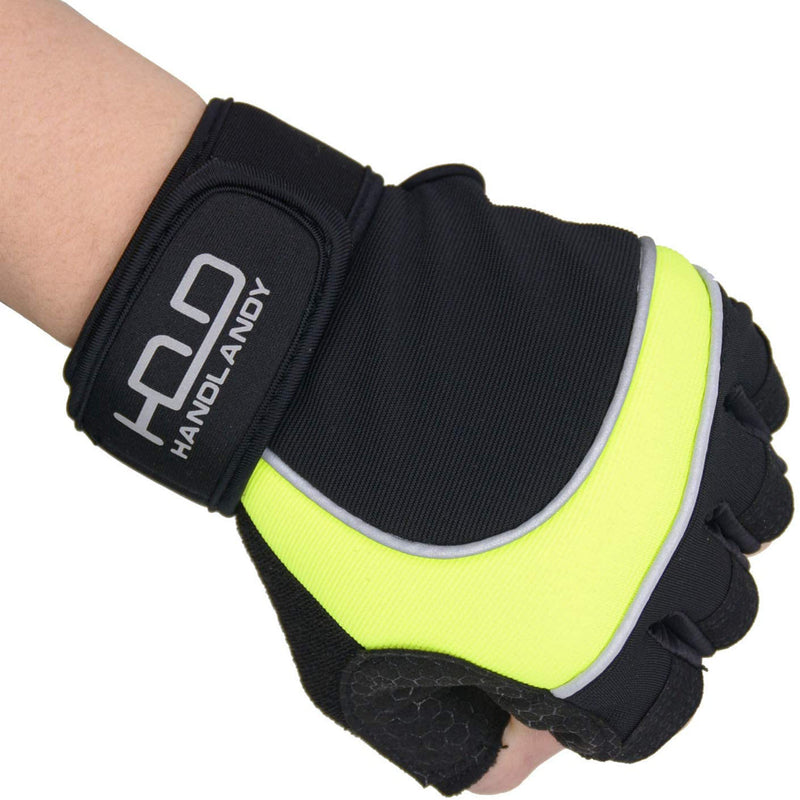 Handlandy Women Men Weight Training Gloves Wrist WorkoutGym S662