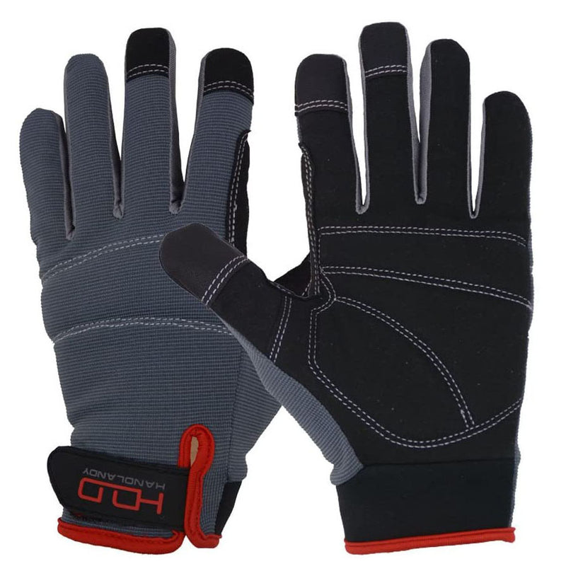 Handlandy Wholesale Gants de travail pour hommes en cuir synthétique utilitaire léger 5972BLBK