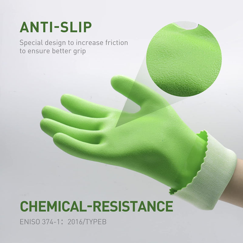handschuhe chemikalienbeständig HANDLANDY Damen Chemikalienbeständige Handschuhe Heavy Duty Industrial