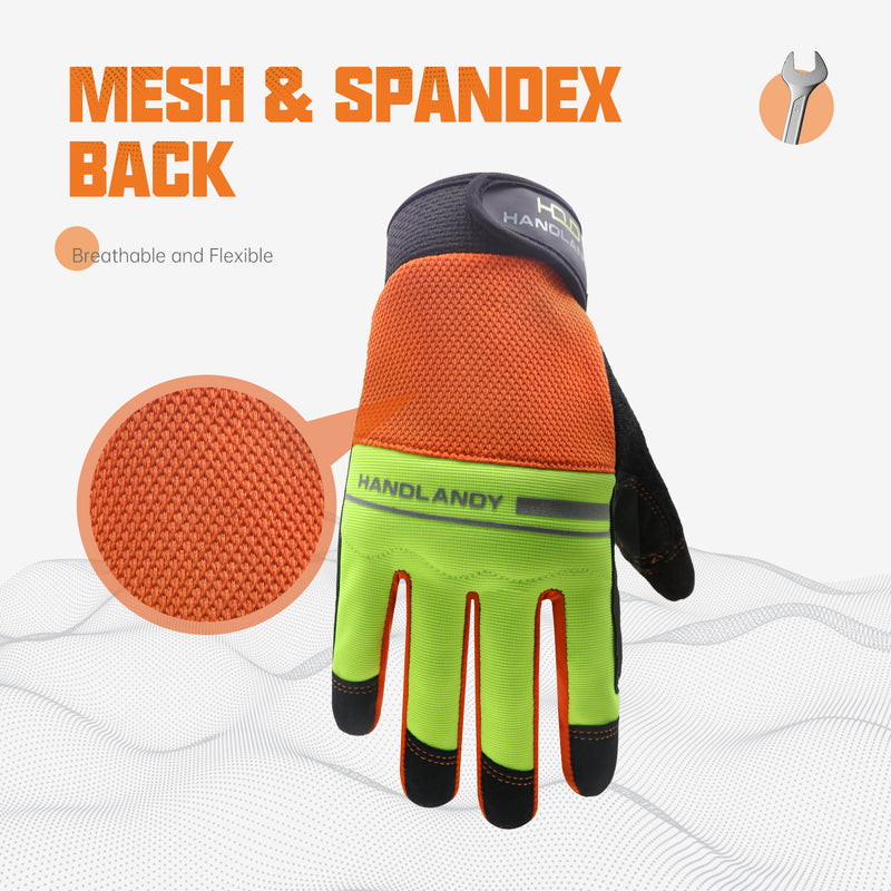 Handlandy – gants de travail pour mécanicien, hommes et femmes, mousse flexible en élasthanne, 6101