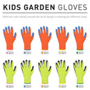 Handlandy Garden Gloves for Kids Rubber Coated Palm 50978 (4/8/12 Pairs)