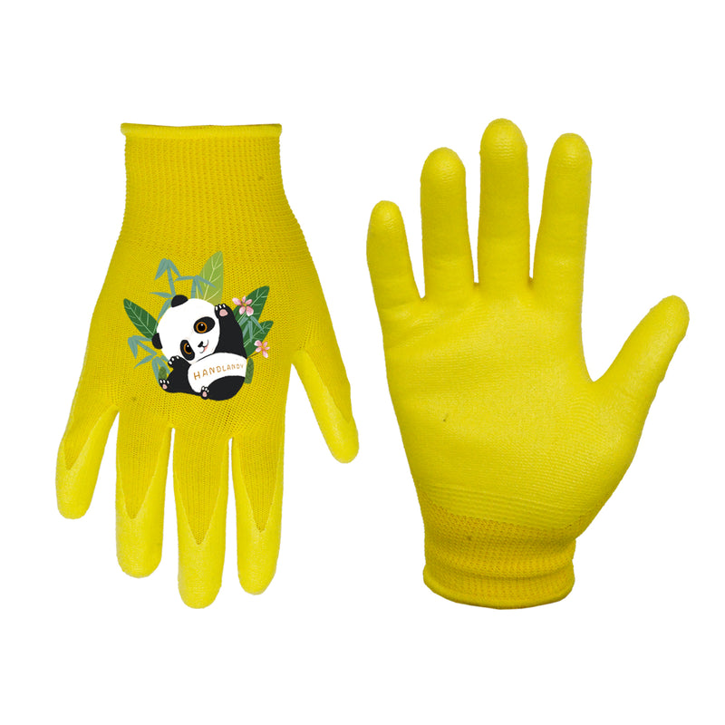 childrens gardening gloves age 3 Handlandy Children Gardening Gloves with Rubber Coated Palm 51404142 (