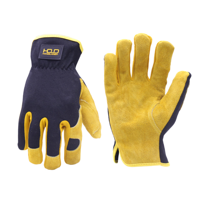 Handlandy vente en gros hommes femmes gants de jardinage en cuir dextérité respirant 5964