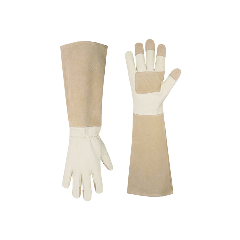 Handlandy Wholesale Women Gardening Gloves Pigskin Leather Long Gauntlet 1601