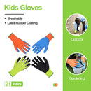 Handlandy Wholesale Kid Gardening Gloves Foam Rubber Coated Latex 509798 (120 Pairs)