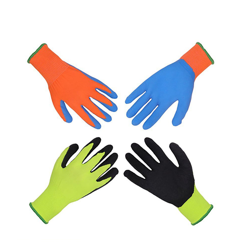 gardening gloves amazon Handlandy Garden Gloves for Kids Rubber Coated Palm 50978 (4/8/12 Pair
