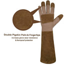 Handlandy gros femmes gants de jardinage en cuir de porc Long Gauntlet 1601