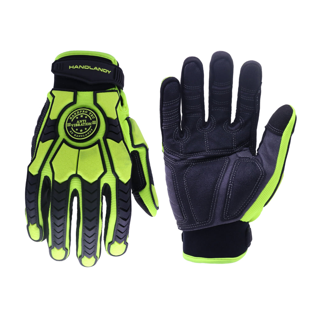 Anti Vibration Gloves, SBR Padding, TPR Protector Impact Gloves, Men  Mechanic Work Gloves