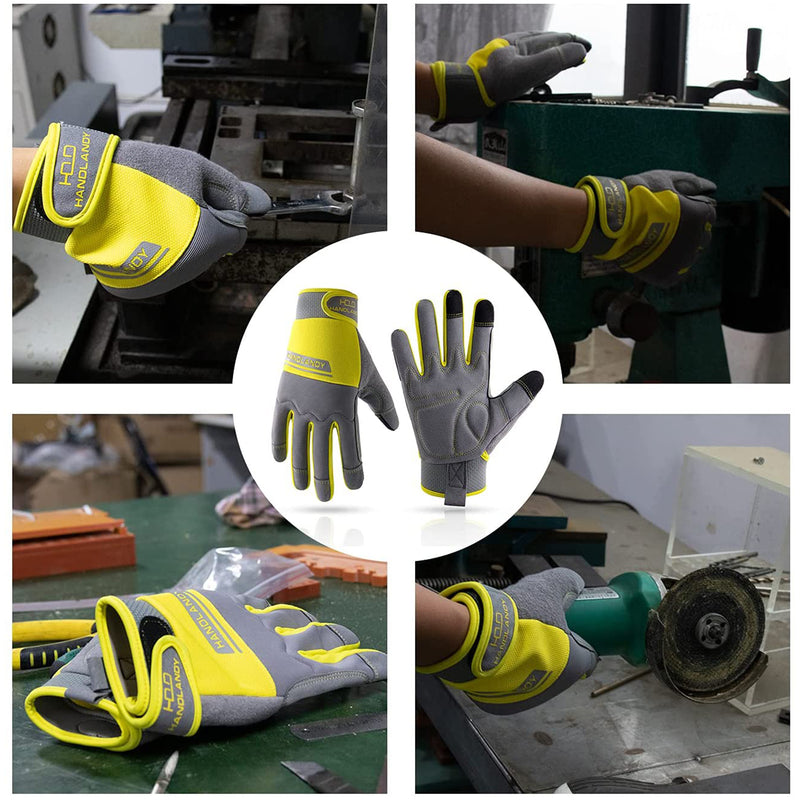 Handlandy Men Women Work Gloves General Utility Light Work 6035GY