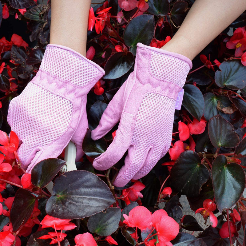 women's gardening gloves uk Handlandy Women Gardening Gloves Pigskin Genuine Leather Palm 5124