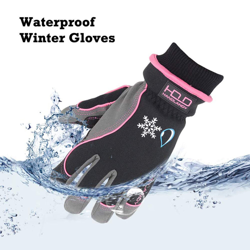 Handlandy Women Winter Warm Gloves Waterproof Ski Snowboard 8015P