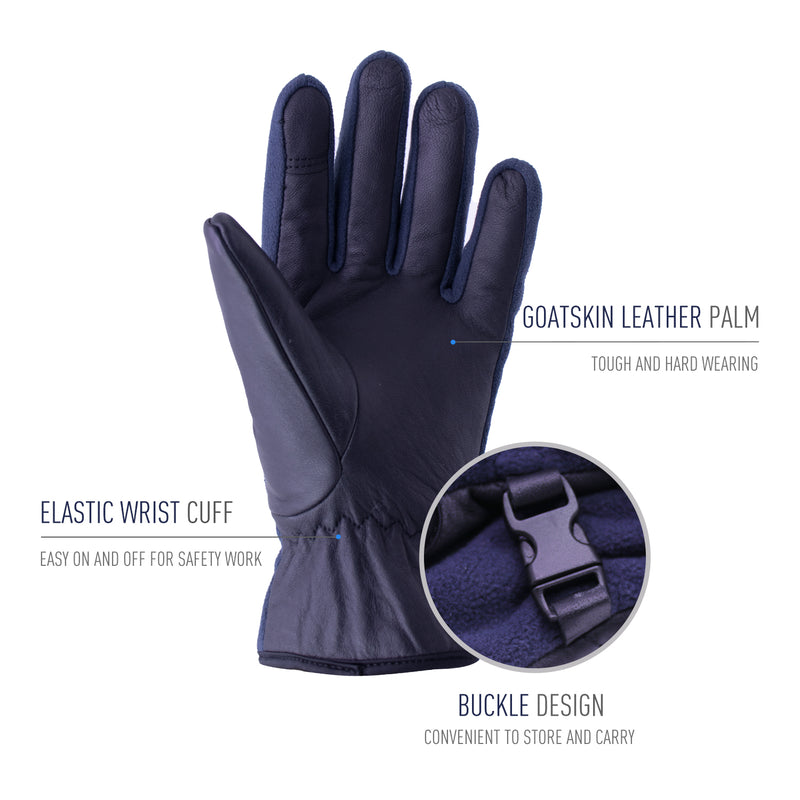 Handlandy Men Women Winter Thermal Glove 40g Thinsulate Goatskin 80108