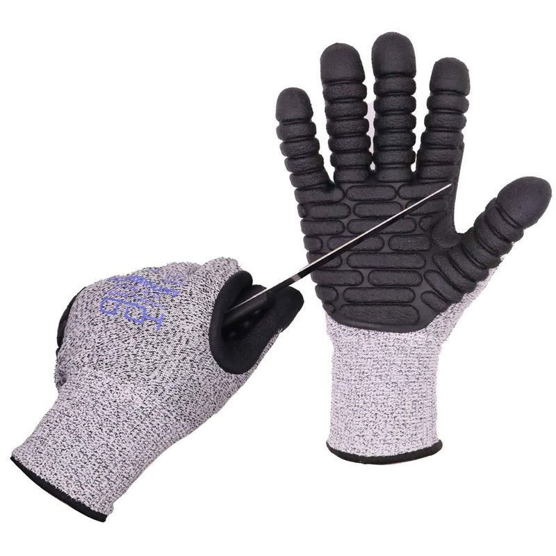 Handlandy Anti Vibration Glove Cut Resistance Impact Mechanic 1059