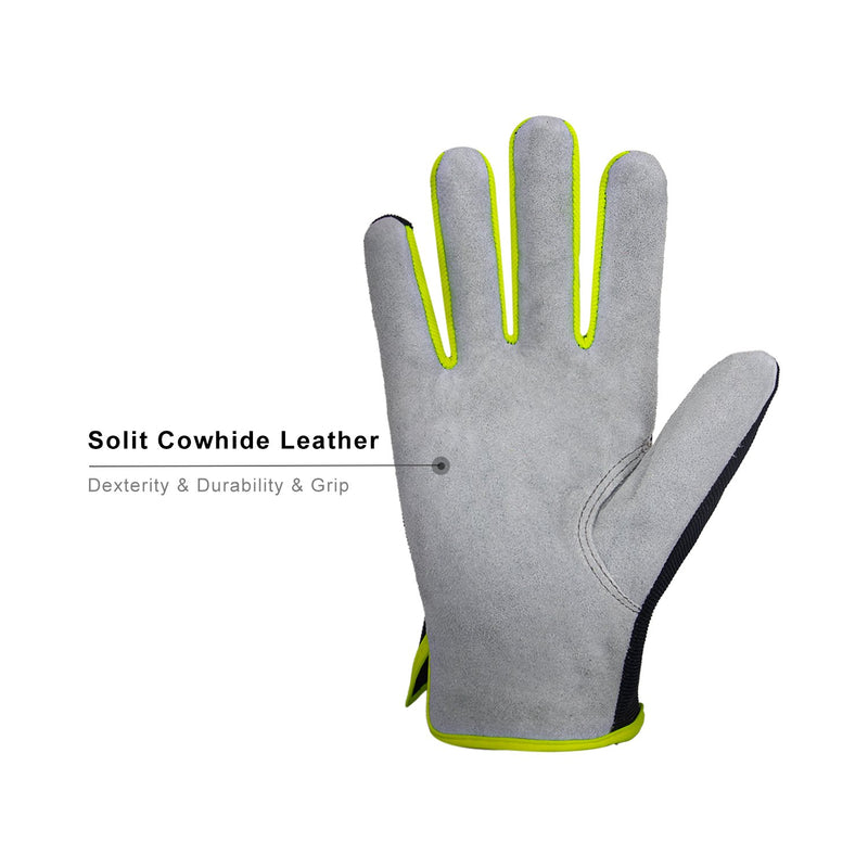 Gants de travail utilitaires Handlandy pour mécanicien, construction, conducteur 6166