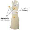 Handandy 3/5/7/9 Paar Gartenhandschuhe für Herren und Damen, atmungsaktiv, Schweinsleder, lang, 5067