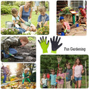 Handlandy Garden Gloves for Kids Rubber Coated Palm 50978 (4/8/12 Pairs)