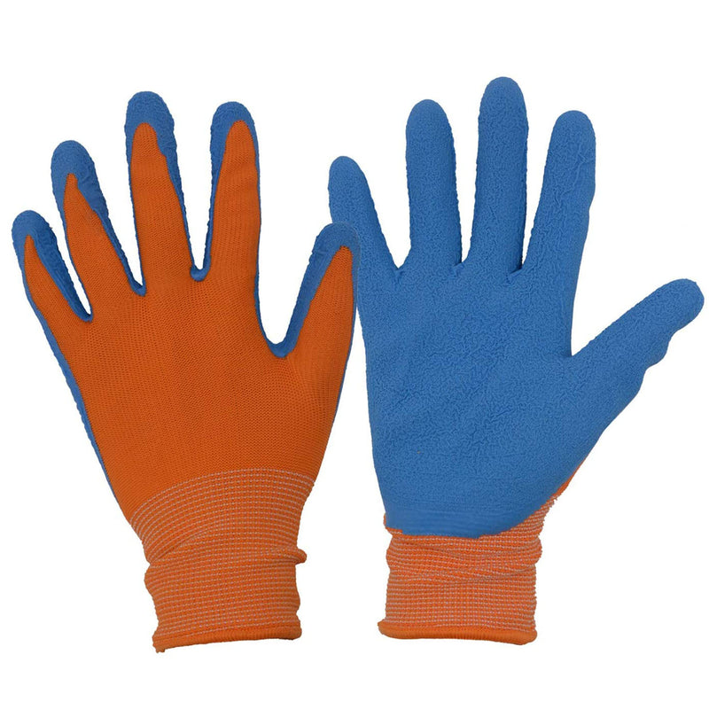 Handlandy Garden Gloves for Kids Rubber Coated Palm 50978 (4/8/12 Pairs)