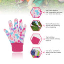 Handlandy 3 Pairs Kids Gardening Gloves Cotton Butterfly Great Comfort 5093
