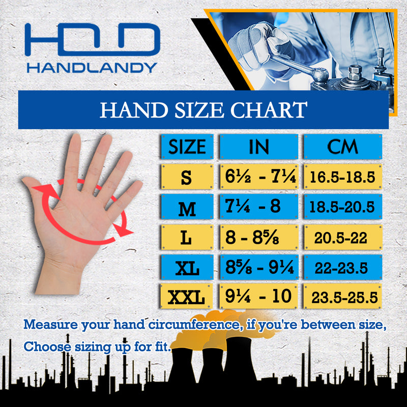 Handlandy Work Gardening Glove PU Coated Cut Resistant 1083 (12 Pairs)