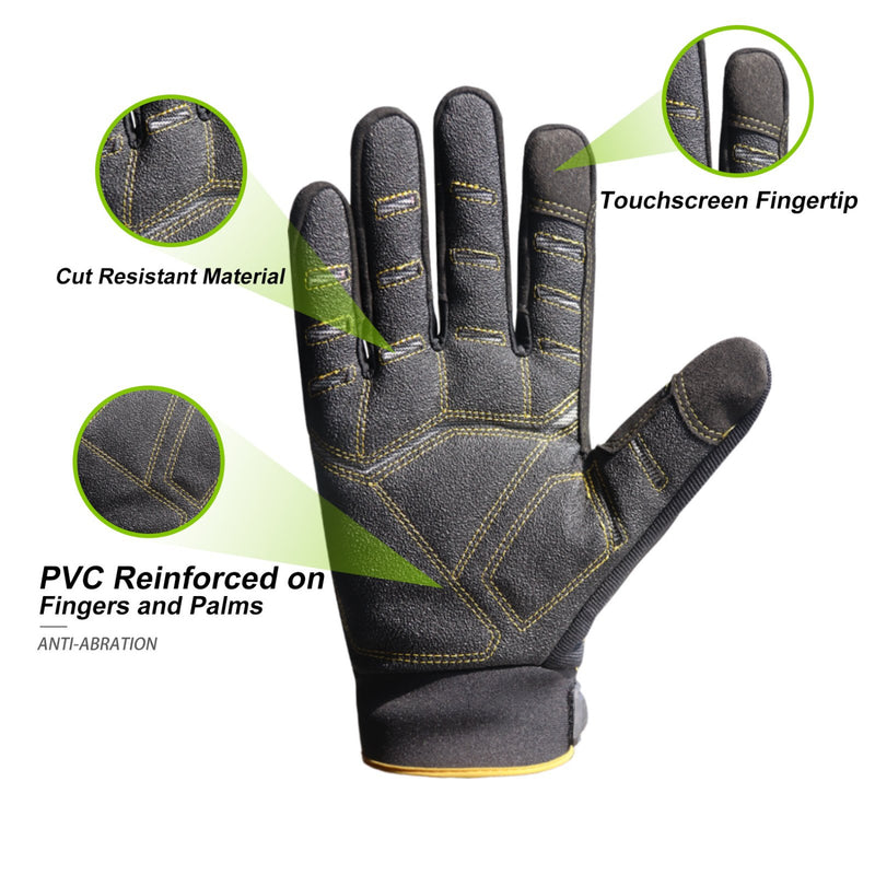 Handlandy Heavy Duty Gloves Anti Vibration TPR Impact H6354252