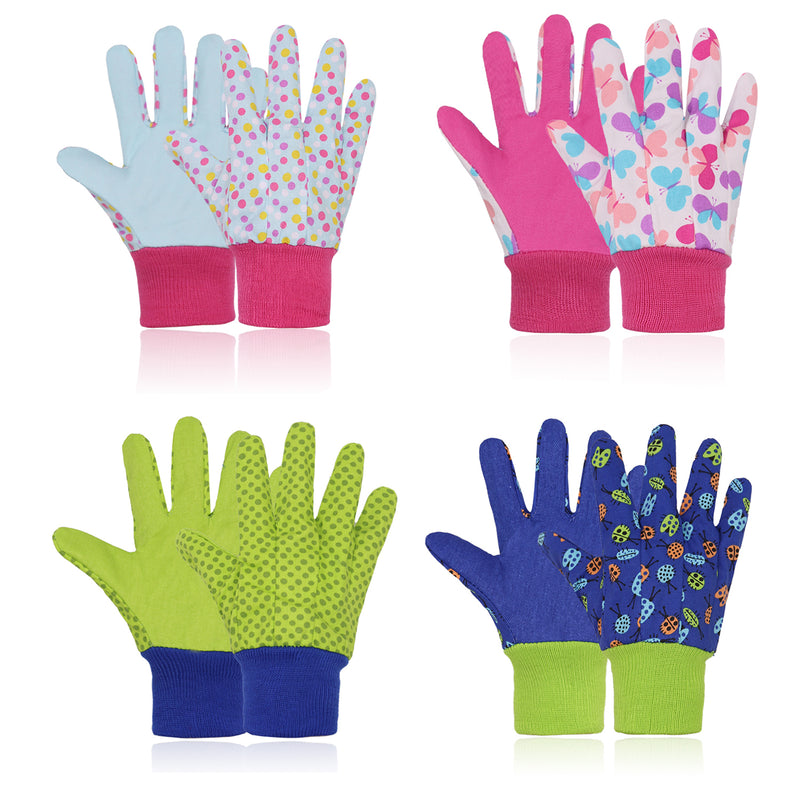 Handlandy Soft Children Kids Garden Working Gloves for Boys Girls 5094