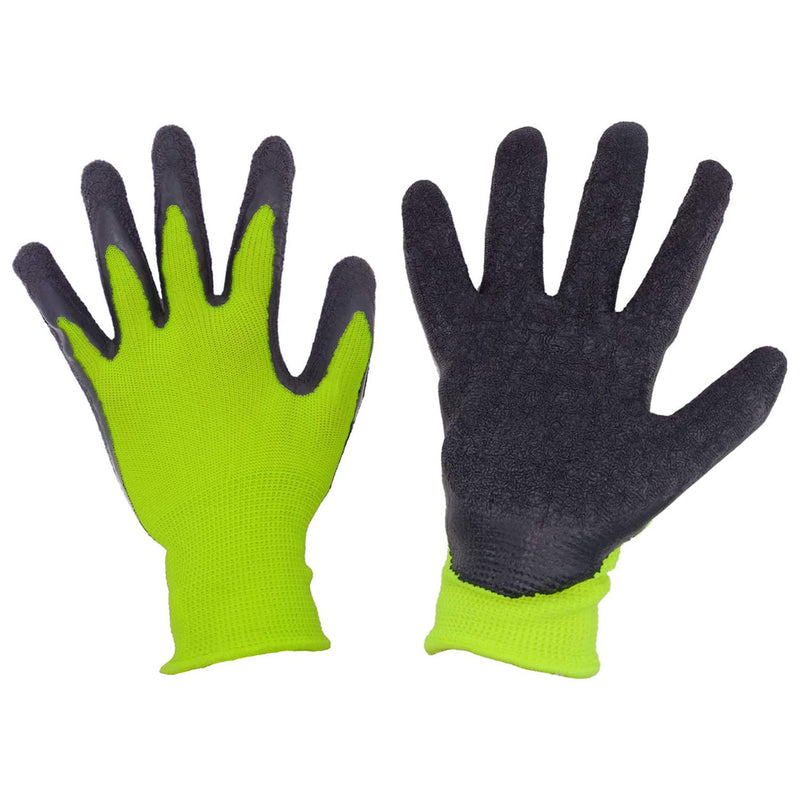 gardena gloves sanitized 10-pack Handlandy Garden Gloves for Kids Rubber Coated Palm 50978 (4/8/12 Pairs) Size 4 / Mix Color(Orange&yellow) / 3 Pack(12 Pairs)
