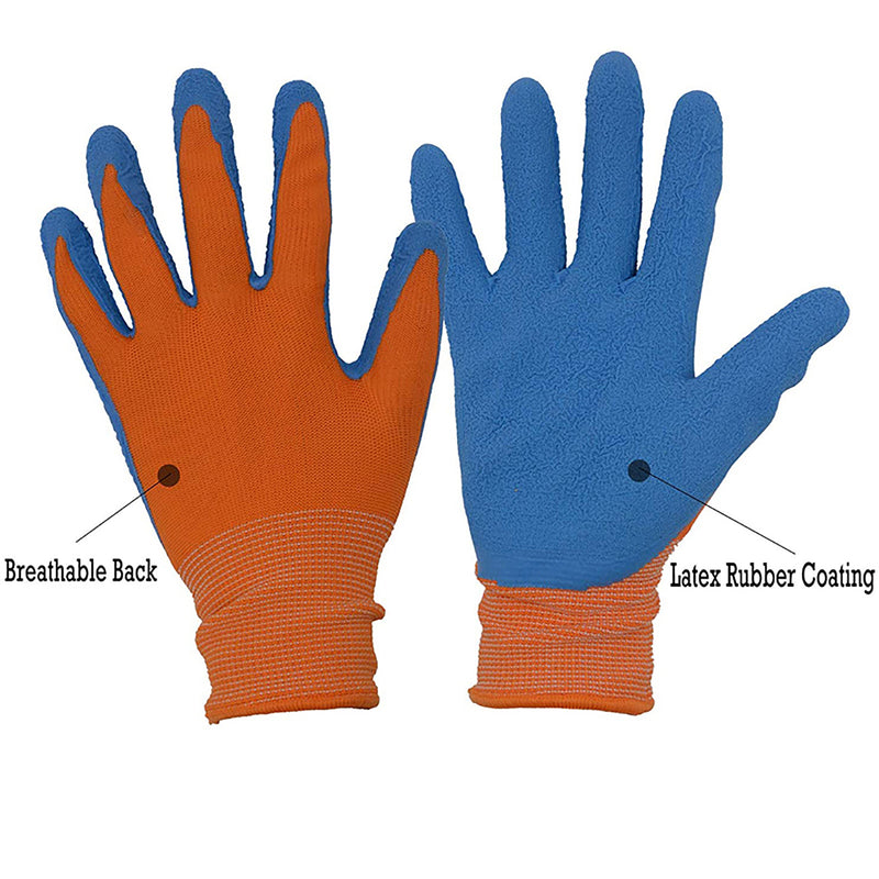 Handlandy Wholesale Kid Gardening Gloves Foam Rubber Coated Latex 509798 (120 Pairs)