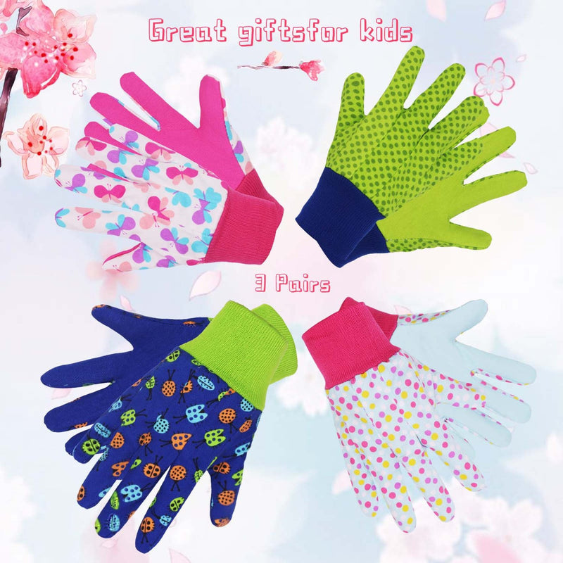 Handlandy Gants de travail de jardin pour enfants doux pour garçons et filles 5094