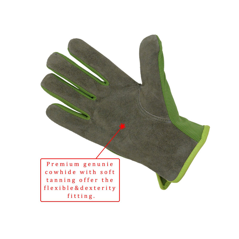 Handyndy Utility-Handschuhe für Arbeit, Gartenarbeit, Leder, Farm Driver 6013