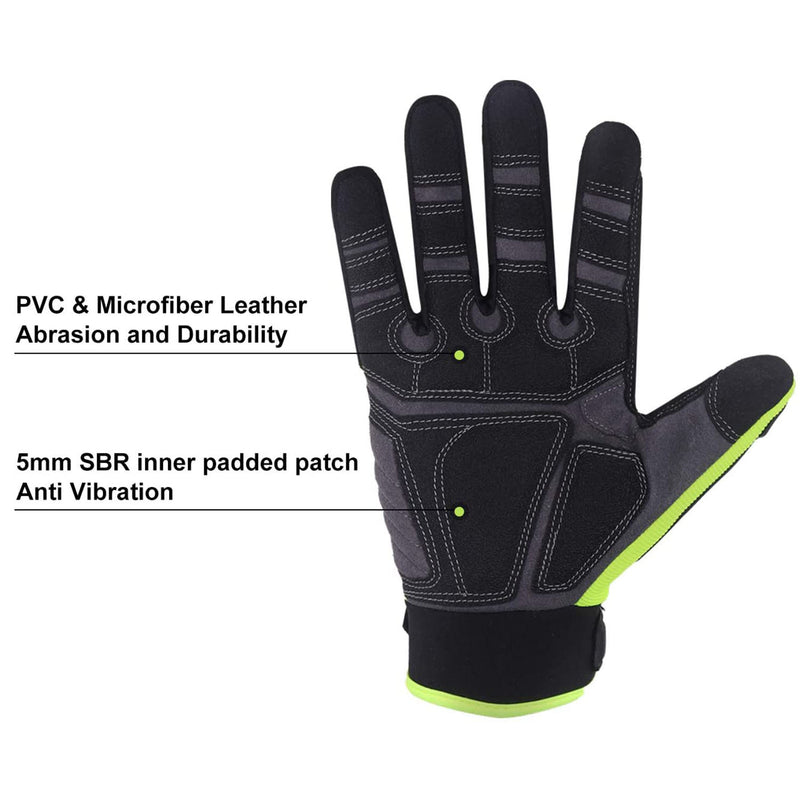 Handlandy TPR Protector Impact Gants de travail robustes Rembourrage SBR H685