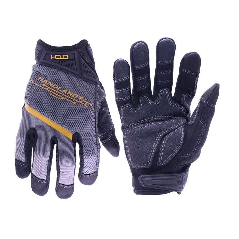 Gants de mécanicien antidérapants Handlandy avec paume en cuir synthétique 6082